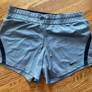 Grey and Black Nike Dri-fit shorts